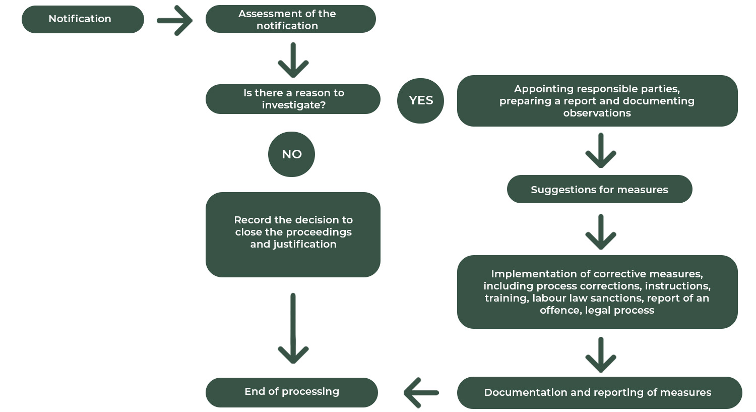 Whistleblowing Processes Diagram